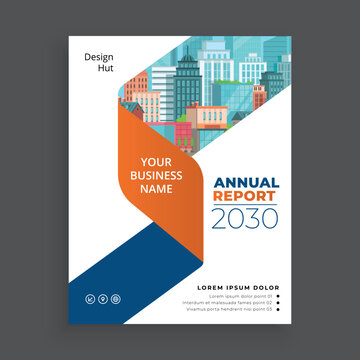 Modern Annual report cover page design templates