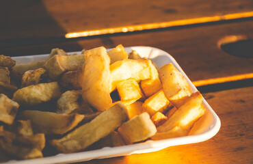 Image of french on the styrofoam tray.