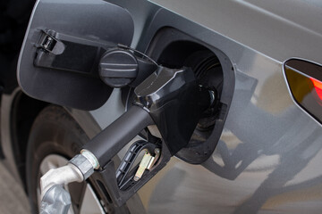Car refueling on the petrol station