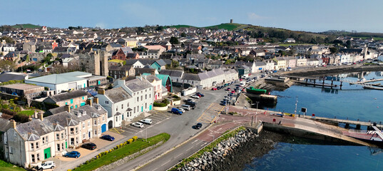 Fototapeta na wymiar Aerial photo of Portaferry on Strangford Lough County Down Northern Ireland
