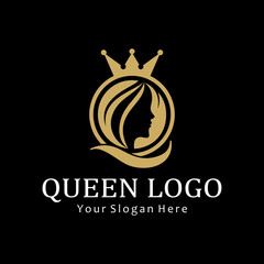 Fototapeta premium beauty queen logo