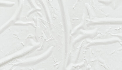 Crumpled paper texture background for various purposes. White wrinkled paper texture