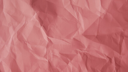 Pink crumpled paper texture for background with copy space for image or text