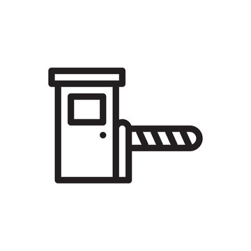 Checkpoint Barrier Vector Outline Icon. EPS 10 File Park and Nature Symbol