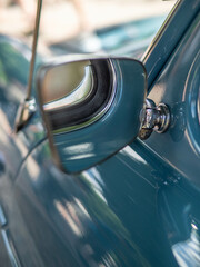 The old-timer car  in sunlight