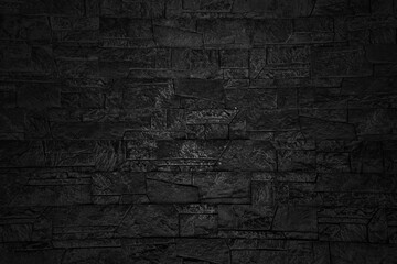 Black brick wall background or texture