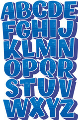 Lettering poster with hand drawn letters. Typography font. Funny alphabet for t shirt print and background design. Vector