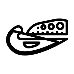 patterns sewing line icon vector. patterns sewing sign. isolated contour symbol black illustration