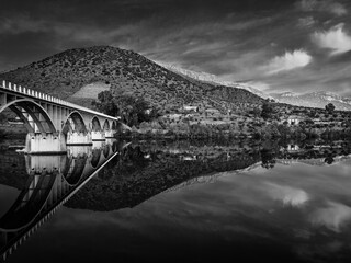 old bridge over the river