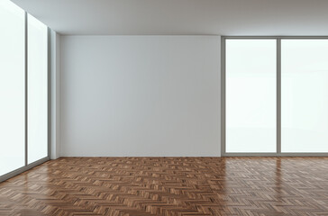 Illustration 3D rendering large luxury modern bright interiors Living room mockup computer digitally generated image