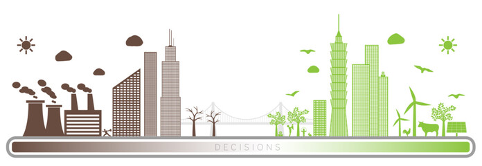 Graphical representation of the future of sustainable cities
