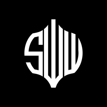 SWW letter logo. SWW best black background vector image. SWW Monogram logo design for entrepreneur and business.
