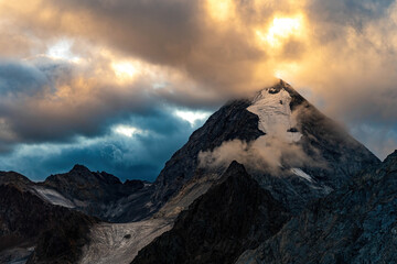 sunset over the mountains