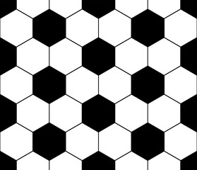 Ball texture. Football seamless pattern. Repeated sport. Repeat black soccer design on white background for prints. Abstract stadium player backdrop. Repeating ball patern. Vector illustration