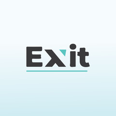 Confidence building Investment word EXIT logo