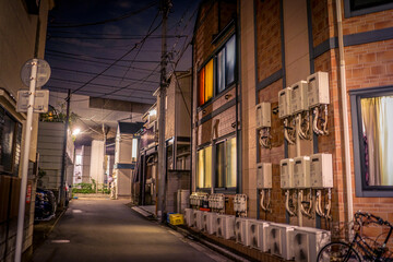 Fototapeta na wymiar 荻窪の街並み夜景