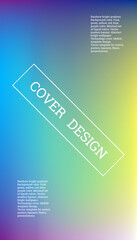 Bright cover or background design. Pink, green, yellow, red, blue, purple color. Minimal set of liquid colors. Abstract bright wallpaper. Technology cover. Mobile template design.
