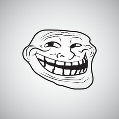 Troll face icon. Vector