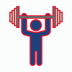 weight lifting icon, weight vector, dumbbell illustration