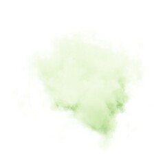 Green cloud on white background. 3d rendering.	