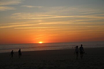 sunset on the beach