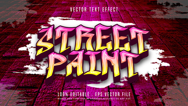 Street Paint 3d editable text effect font style