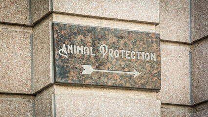 Street Sign to Animal Protection