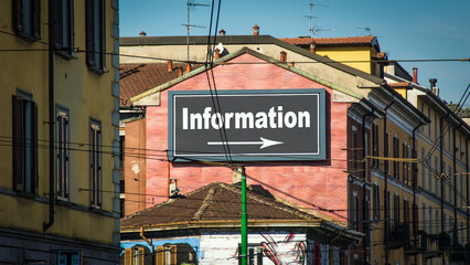 Fototapeta premium Street Sign to Information