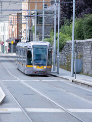 tram in dublin city
