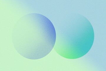 緑と青のグラデーションと円