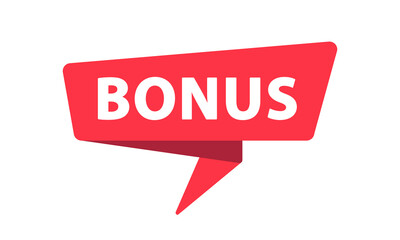 Bonus - Banner, Speech Bubble, Label, Sticker, Ribbon Template. Vector Stock Illustration
