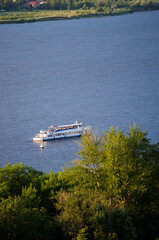 Motor ship on the river