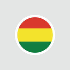 Obraz premium Flag of Bolivia. Bolivian flag, horizontal tricolor: red, yellow, green. Symbol of the Plurinational State of Bolivia. 