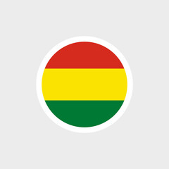 Flag of Bolivia. Bolivian flag, horizontal tricolor: red, yellow, green. Symbol of the Plurinational State of Bolivia.
