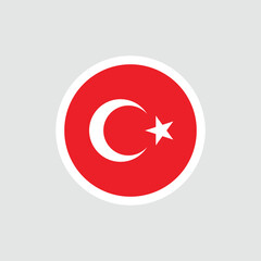 Turkish flag. Turkish red flag with Muslim crescent and star. State symbol of the Turkish Republic.