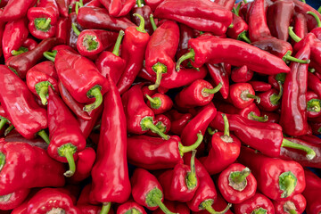 Red  sweet peppers vegetables