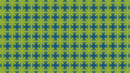 yellow and blue mandala pattern wallpaper illustration