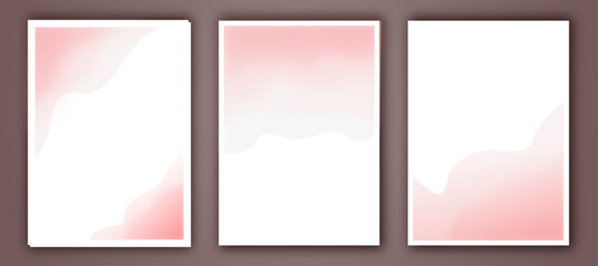 Pink gradient backgrounds set.