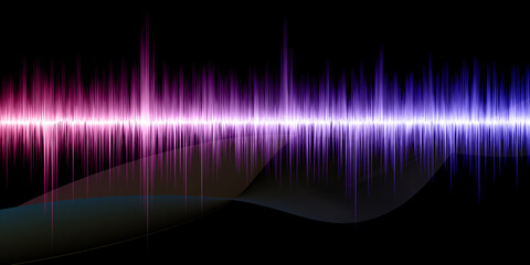 Colorful sound wave illustrated for background