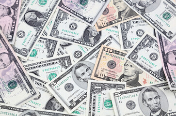 Assorted American banknotes