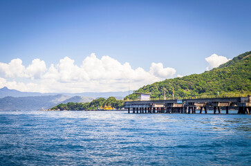 View of the sea and mountains at Angra dos Reis town, State of Rio de Janeiro, Brazil. Taken with Nikon D5100 18-55mm lens, at 42mm, 1/250 f 7.1 ISO 100. Date: Mar 16, 2014