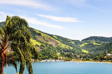 Landscape with sea at the coast of Angra dos Reis town, State of Rio de Janeiro, Brazil. Taken with...