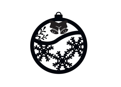 Christmas Ornament.  Christmas Ball. Illustration for gifts, decorations.  Vector Illustration. 