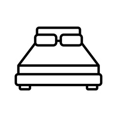 Double bed icon. bed sign. vector illustration