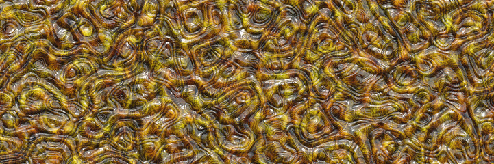 Metal relief- corrugated iron. Futuristic pattern- 3d illustration