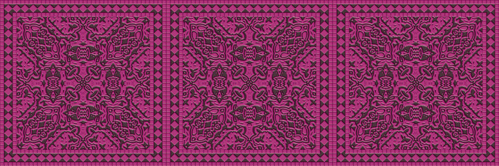 Tile glaze mosaic seamless- 3d illustration decor wall