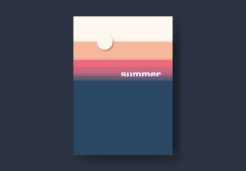Abstract Summer Color Palette Card