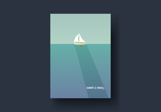 Summer Holiday Yacht Vertical Card
