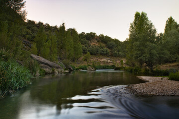 Long exposure photo of the Tajo River