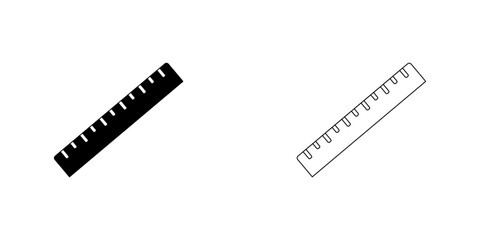 Ruler icon. Vector template.